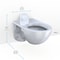 Toto TORNADO FLUSH Commercial Flushometer Wall-Mounted Toilet, Elongated Cotton White CT728CUV#01 - alternate 3